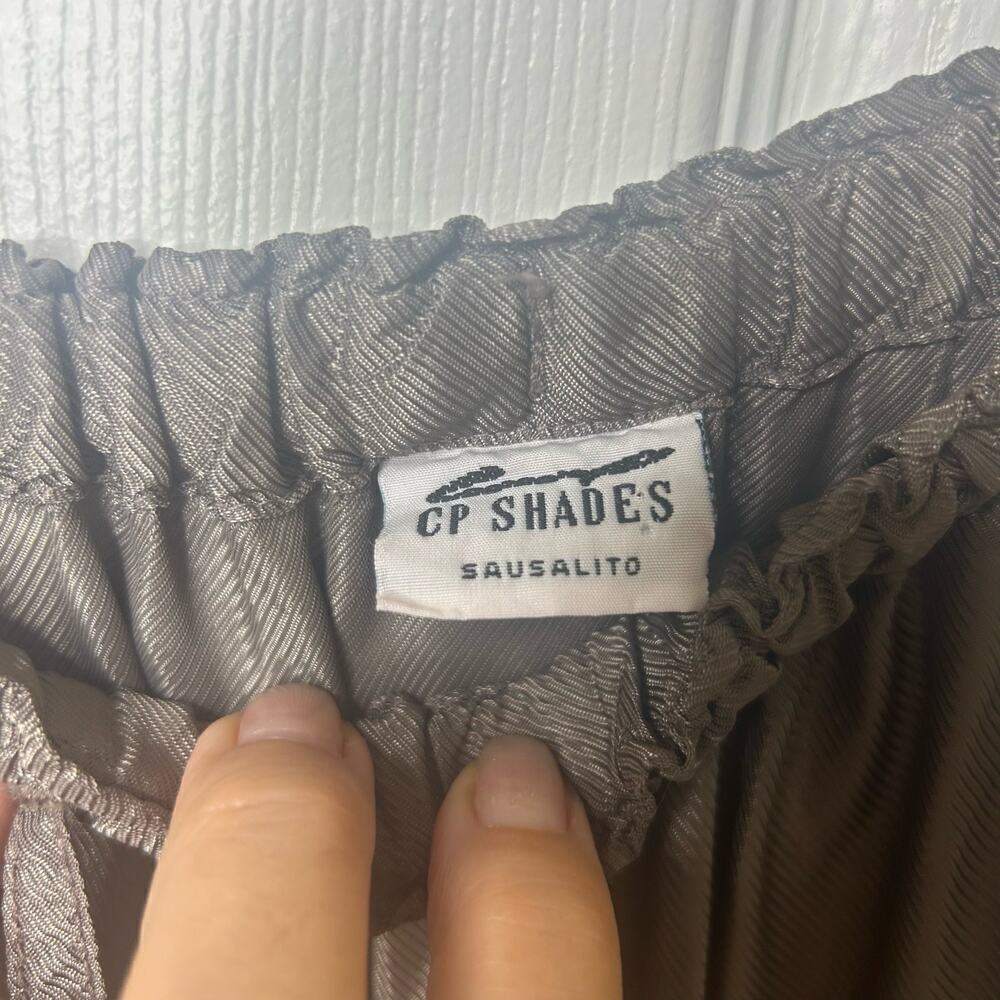 CP Shades Size Medium Gray Midi Skirt Rayon Drawstring Flowy - Picture 6 of 8